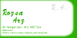 rozsa arz business card